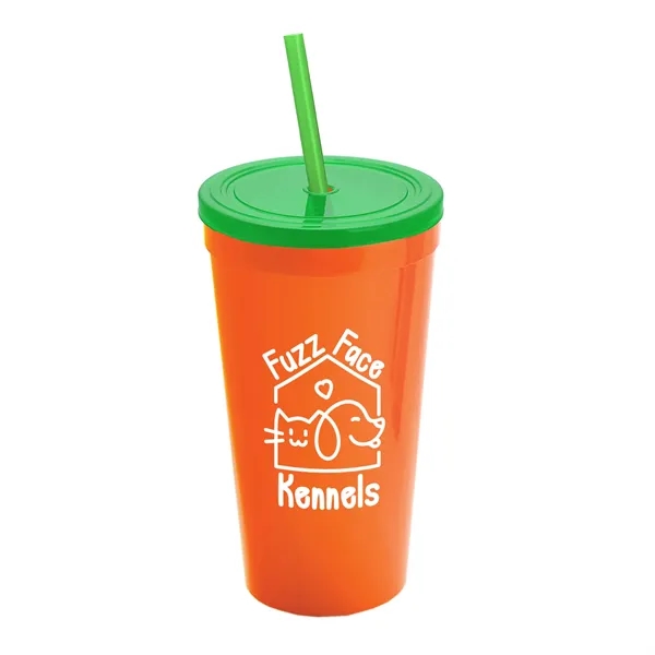 24 Oz. Stadium Cup With Straw And Lid... from ASI 40480 Koozie Group