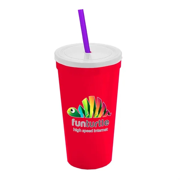 24 Oz. Stadium Cup With Straw And Lid... from ASI 40480 Koozie Group