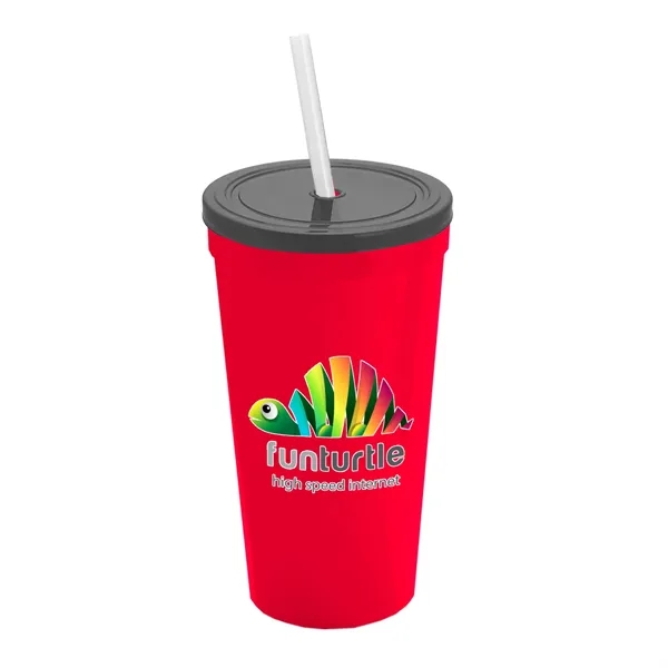 24 Oz. Stadium Cup With Straw And Lid... from ASI 40480 Koozie Group