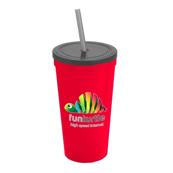 24 Oz. Stadium Cup With Straw And Lid... from ASI 40480 Koozie Group