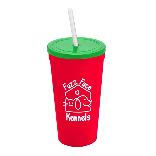 24 Oz. Stadium Cup With Straw And Lid... from ASI 40480 Koozie Group