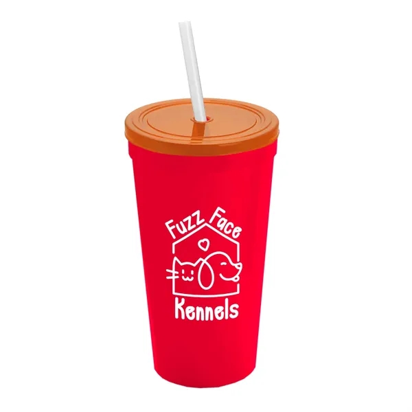 24 Oz. Stadium Cup With Straw And Lid... from ASI 40480 Koozie Group