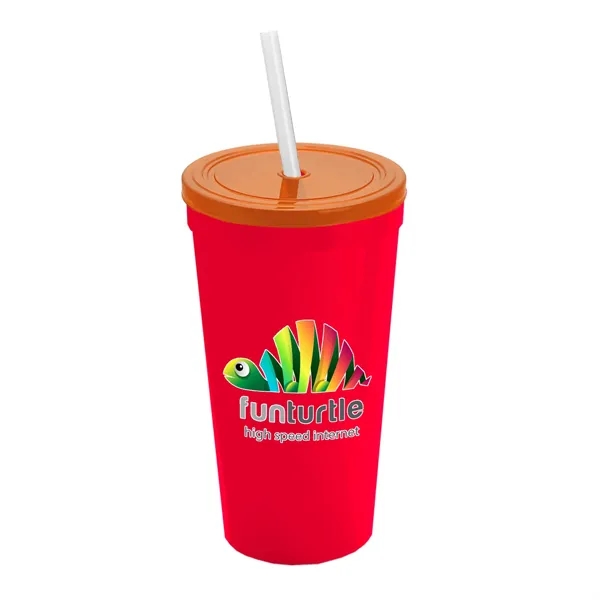 24 Oz. Stadium Cup With Straw And Lid... from ASI 40480 Koozie Group