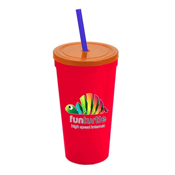 24 Oz. Stadium Cup With Straw And Lid... from ASI 40480 Koozie Group