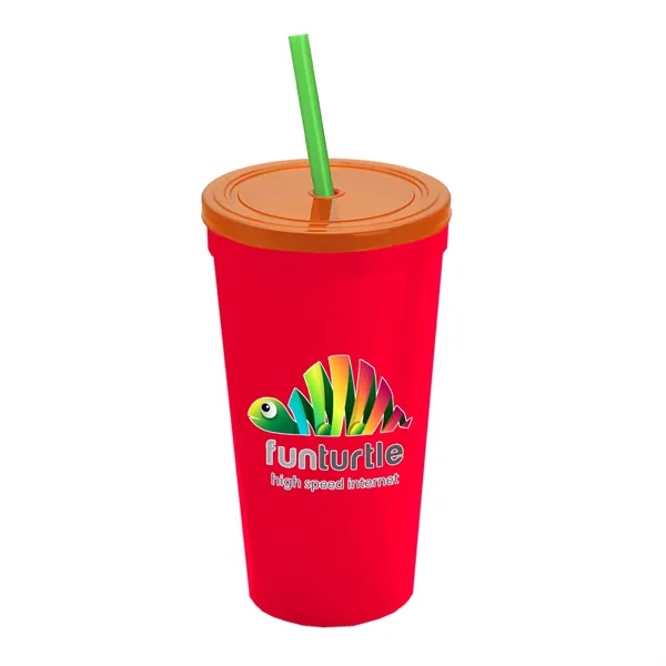 24 Oz. Stadium Cup With Straw And Lid... from ASI 40480 Koozie Group