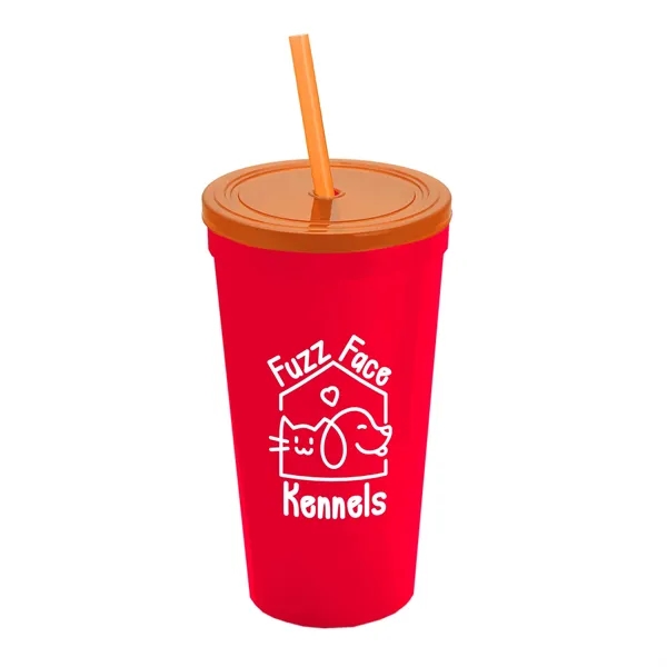 24 Oz. Stadium Cup With Straw And Lid... from ASI 40480 Koozie Group