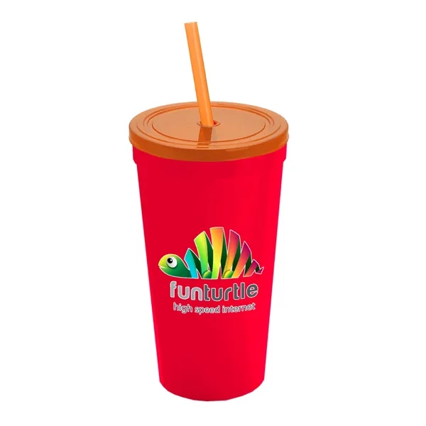 24 Oz. Stadium Cup With Straw And Lid... from ASI 40480 Koozie Group