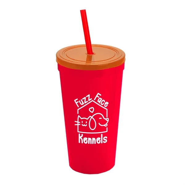24 Oz. Stadium Cup With Straw And Lid... from ASI 40480 Koozie Group