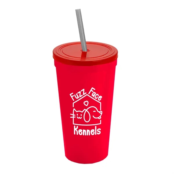 24 Oz. Stadium Cup With Straw And Lid... from ASI 40480 Koozie Group