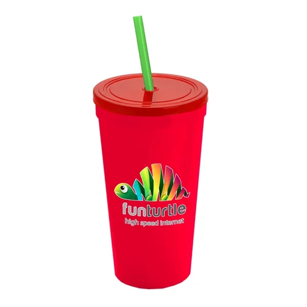 24 Oz. Stadium Cup With Straw And Lid... from ASI 40480 Koozie Group