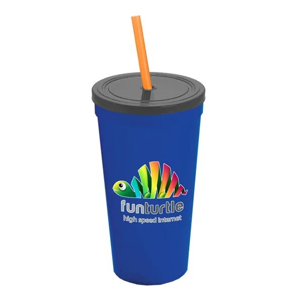 24 Oz. Stadium Cup With Straw And Lid... from ASI 40480 Koozie Group