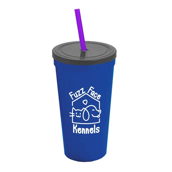 24 Oz. Stadium Cup With Straw And Lid... from ASI 40480 Koozie Group
