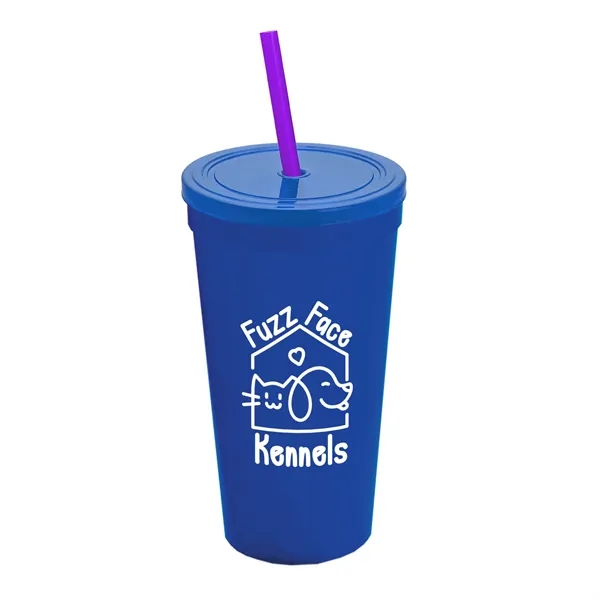 24 Oz. Stadium Cup With Straw And Lid... from ASI 40480 Koozie Group