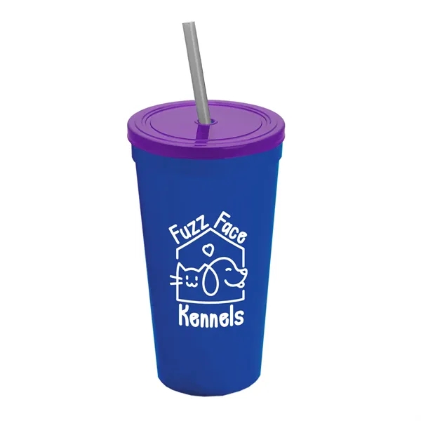 24 Oz. Stadium Cup With Straw And Lid... from ASI 40480 Koozie Group