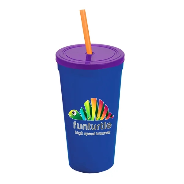 24 Oz. Stadium Cup With Straw And Lid... from ASI 40480 Koozie Group