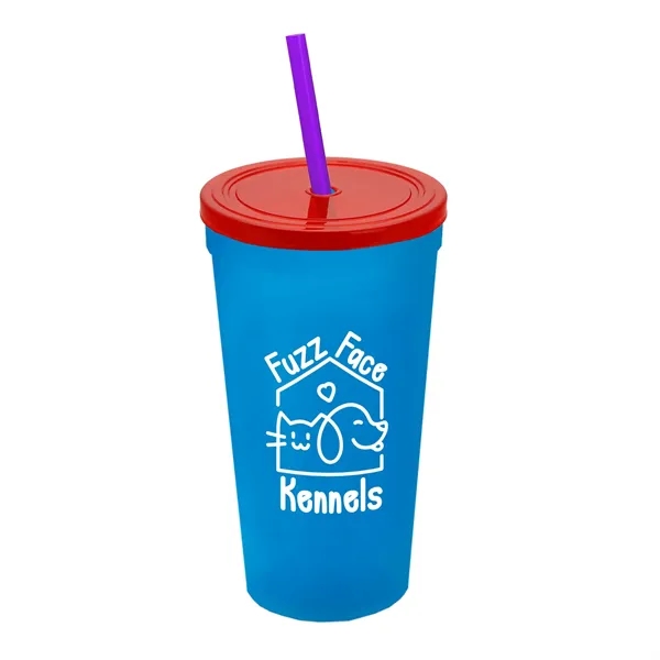 24 Oz. Stadium Cup With Straw And Lid... from ASI 40480 Koozie Group
