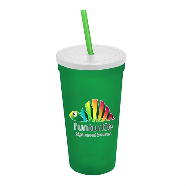 24 Oz. Stadium Cup With Straw And Lid... from ASI 40480 Koozie Group