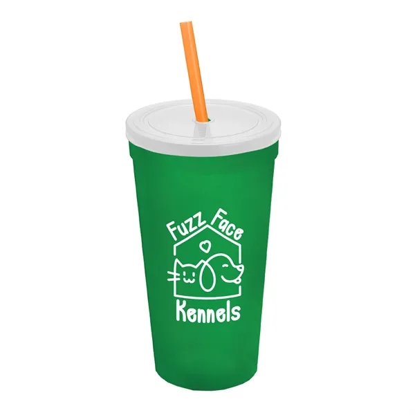24 Oz. Stadium Cup With Straw And Lid... from ASI 40480 Koozie Group