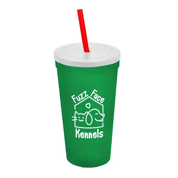 24 Oz. Stadium Cup With Straw And Lid... from ASI 40480 Koozie Group