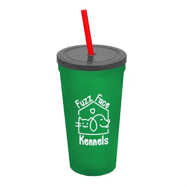 24 Oz. Stadium Cup With Straw And Lid... from ASI 40480 Koozie Group