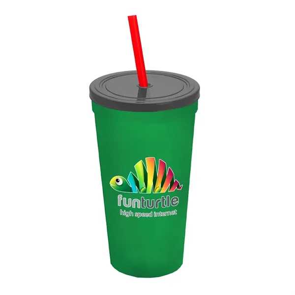 24 Oz. Stadium Cup With Straw And Lid... from ASI 40480 Koozie Group