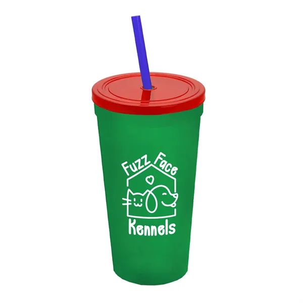 24 Oz. Stadium Cup With Straw And Lid... from ASI 40480 Koozie Group