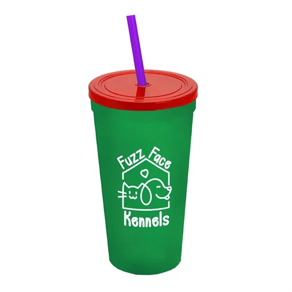 24 Oz. Stadium Cup With Straw And Lid... from ASI 40480 Koozie Group