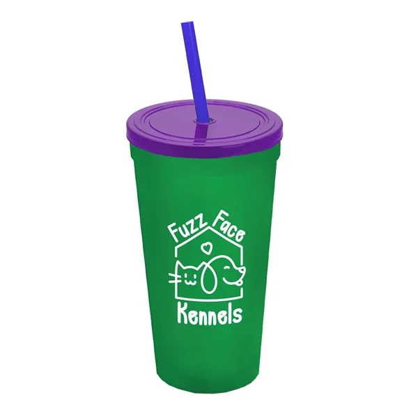 24 Oz. Stadium Cup With Straw And Lid... from ASI 40480 Koozie Group