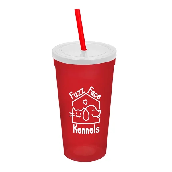 24 Oz. Stadium Cup With Straw And Lid... from ASI 40480 Koozie Group