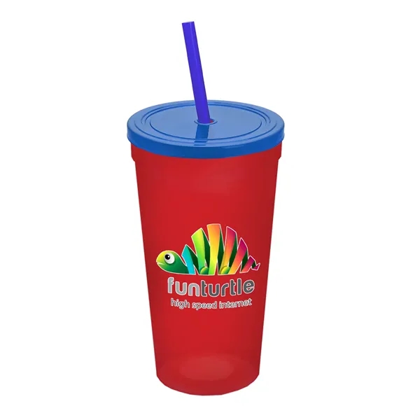 24 Oz. Stadium Cup With Straw And Lid... from ASI 40480 Koozie Group