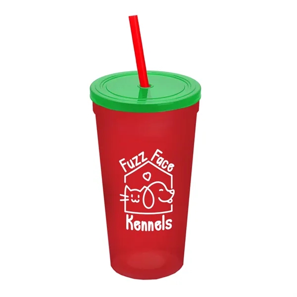 24 Oz. Stadium Cup With Straw And Lid... from ASI 40480 Koozie Group