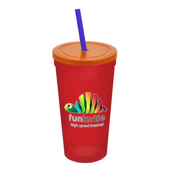 24 Oz. Stadium Cup With Straw And Lid... from ASI 40480 Koozie Group