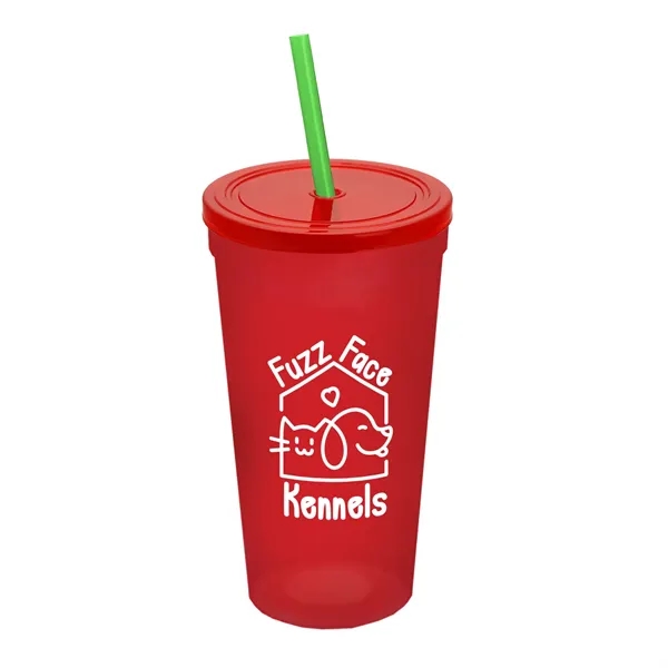 24 Oz. Stadium Cup With Straw And Lid... from ASI 40480 Koozie Group