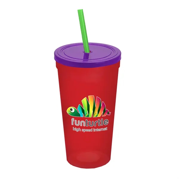 24 Oz. Stadium Cup With Straw And Lid... from ASI 40480 Koozie Group