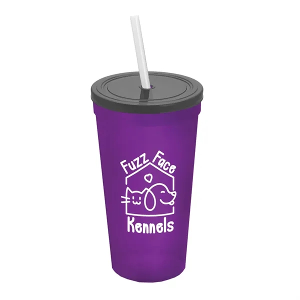 24 Oz. Stadium Cup With Straw And Lid... from ASI 40480 Koozie Group