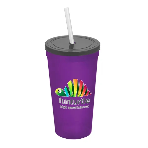 24 Oz. Stadium Cup With Straw And Lid... from ASI 40480 Koozie Group