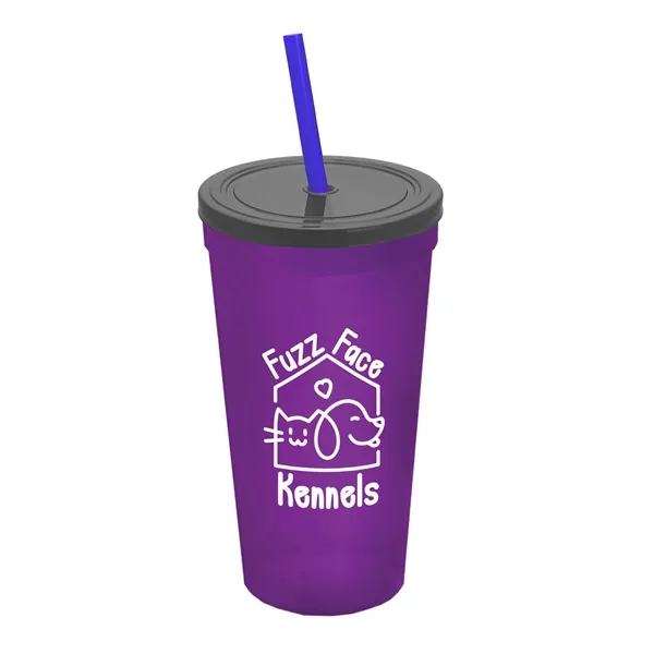 24 Oz. Stadium Cup With Straw And Lid... from ASI 40480 Koozie Group