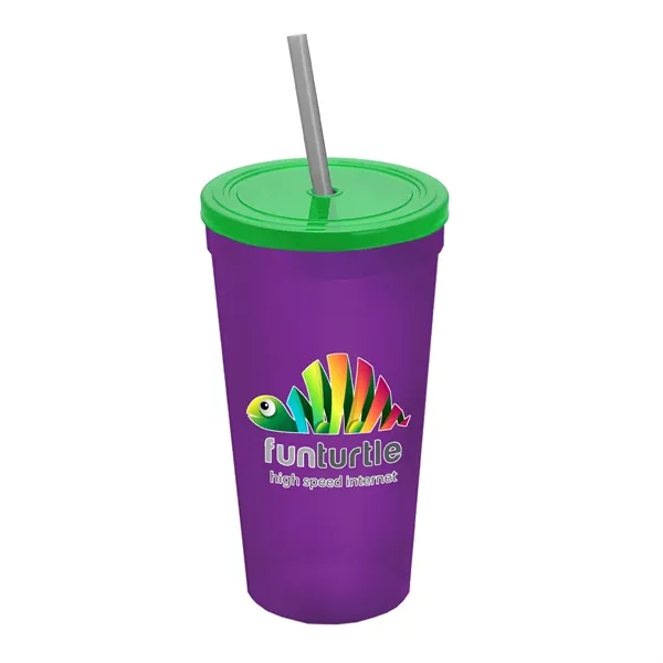 24 Oz. Stadium Cup With Straw And Lid... from ASI 40480 Koozie Group