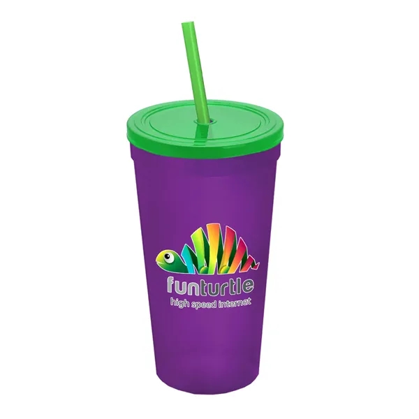 24 Oz. Stadium Cup With Straw And Lid... from ASI 40480 Koozie Group