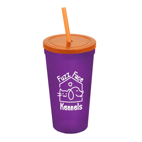 24 Oz. Stadium Cup With Straw And Lid... from ASI 40480 Koozie Group
