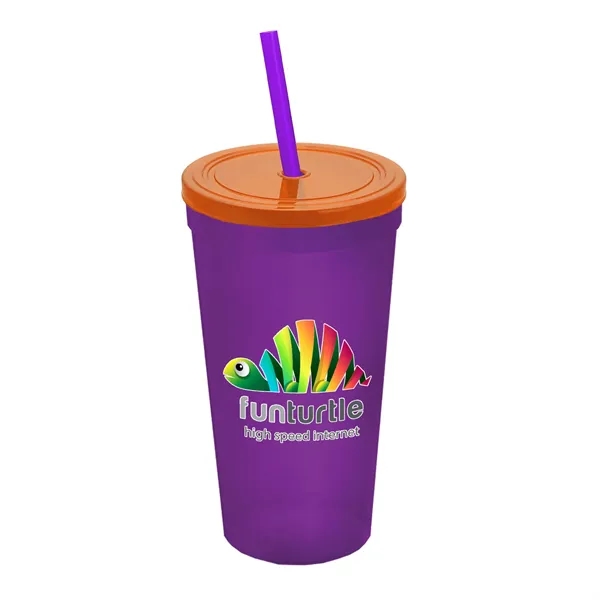 24 Oz. Stadium Cup With Straw And Lid... from ASI 40480 Koozie Group
