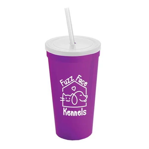 24 Oz. Stadium Cup With Straw And Lid... from ASI 40480 Koozie Group