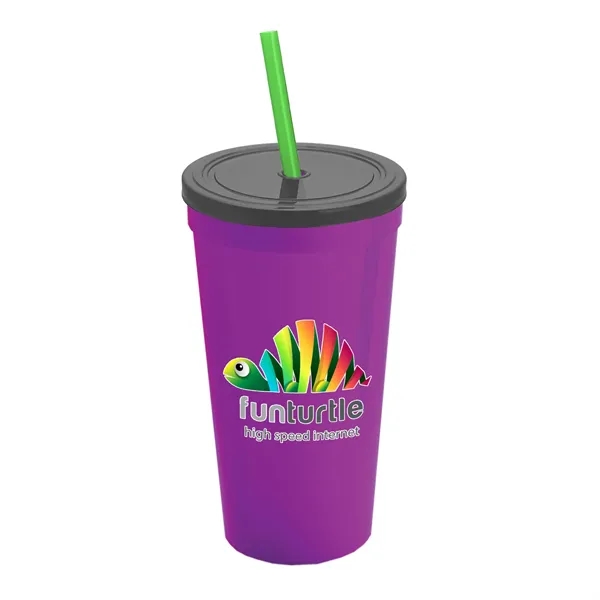 24 Oz. Stadium Cup With Straw And Lid... from ASI 40480 Koozie Group