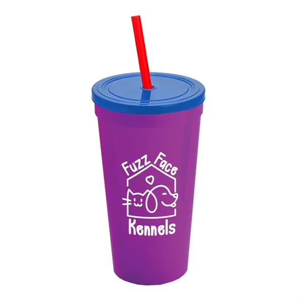 24 Oz. Stadium Cup With Straw And Lid... from ASI 40480 Koozie Group