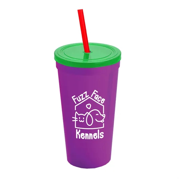 24 Oz. Stadium Cup With Straw And Lid... from ASI 40480 Koozie Group