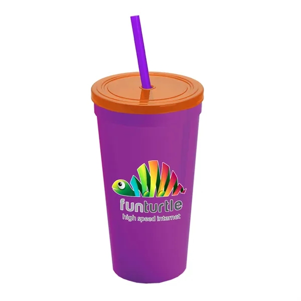 24 Oz. Stadium Cup With Straw And Lid... from ASI 40480 Koozie Group