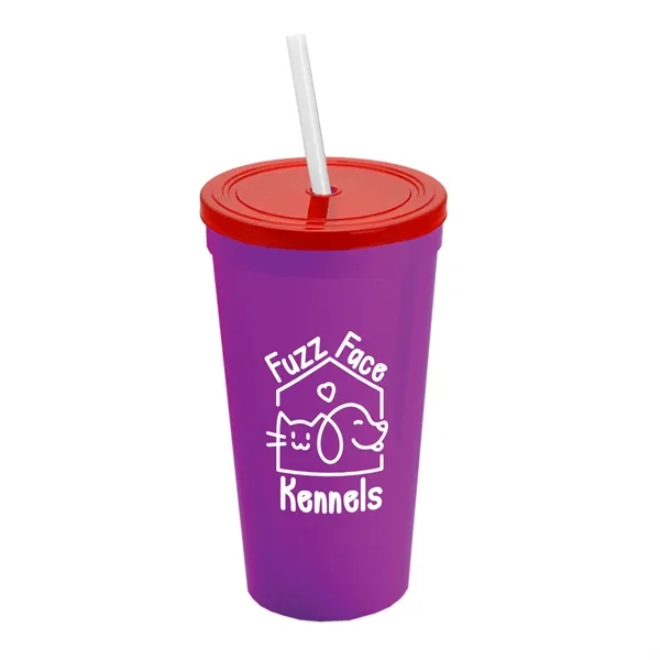 24 Oz. Stadium Cup With Straw And Lid... from ASI 40480 Koozie Group