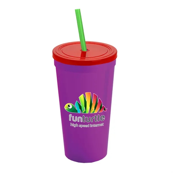 24 Oz. Stadium Cup With Straw And Lid... from ASI 40480 Koozie Group