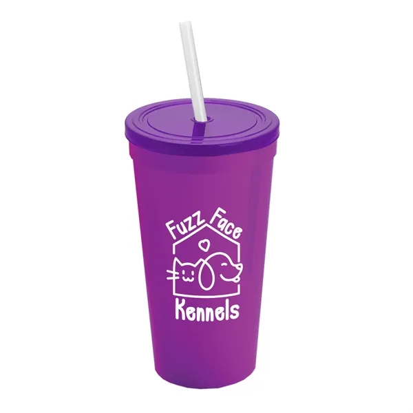 24 Oz. Stadium Cup With Straw And Lid... from ASI 40480 Koozie Group