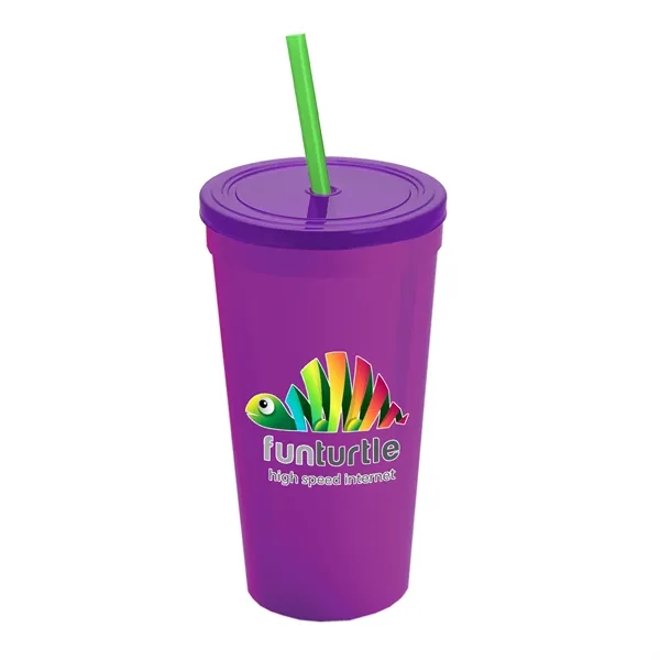 24 Oz. Stadium Cup With Straw And Lid... from ASI 40480 Koozie Group